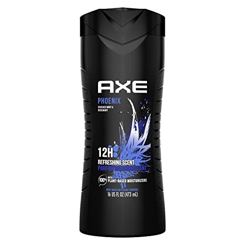 31gRlISzViL.jpg AXE Body Wash 12h Refreshing Scent Phoenix Crushed Mint and Rosemary Men's Body Wash with 100 percent Plant-Based Moisturizers 16 oz - Image 1