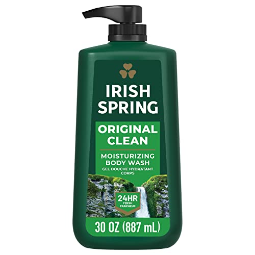 415USCRheRL.jpg Irish Spring Men's Body Wash Pump, Original Clean Body Wash for Men, Smell Fresh and Clean for 24 Hours, Cleans Body, Hands, and Face, Made with Biodegradable Cleansing Ingredients, 30 Oz Pump - Image 1