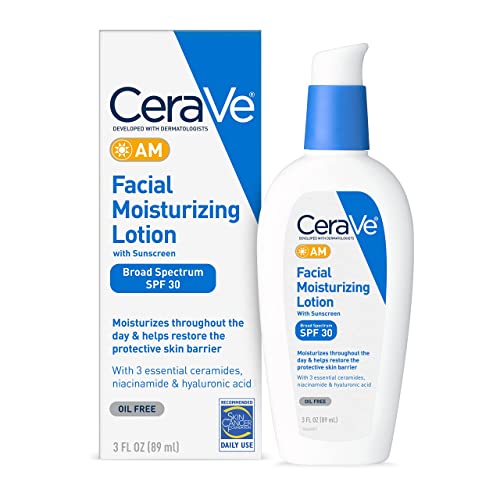 41K11aLxaL.jpg CeraVe AM Facial Moisturizing Lotion SPF 30 | Oil-Free Face Moisturizer with Sunscreen | Non-Comedogenic | 3 Ounce - Image 1