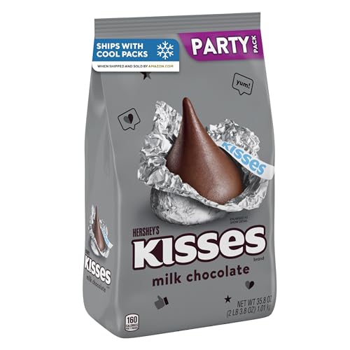 Version 1.0.0 HERSHEY'S KISSES Milk Chocolate Candy Party Pack, 35.8 oz - Image 1