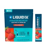 Liquid I.V. Hydration Multiplier - Strawberry - Hydration Powder Packets | Electrolyte Drink Mix | Easy Open Single-Serving Stick | Non-GMO | 16 Sticks