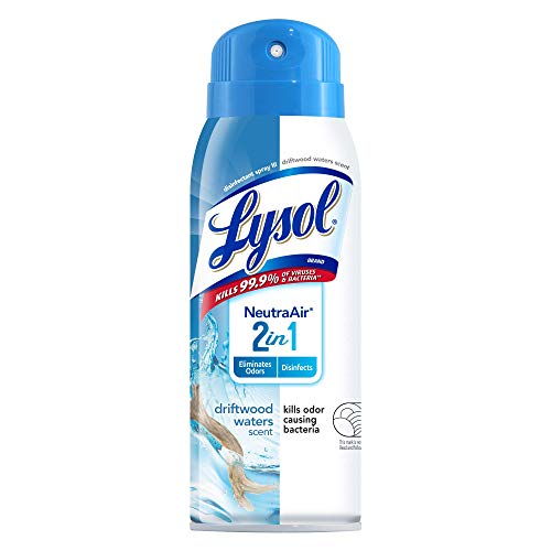41UNYO3YEFL.jpg Lysol Neutraair Disinfectant Spray, 2 In 1: Eliminates Odors and Disinfects, Air Freshener & Disinfecting Spray, Driftwood Waters, 10 Fl Oz. - Image 1