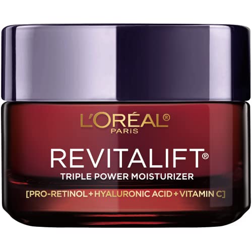 41jKRcj519L.jpg L'Oreal Paris Revitalift Triple Power Anti-Aging Face Moisturizer, Pro Retinol, Hyaluronic Acid & Vitamin C, Reduce Wrinkles 1.7 Oz - Image 1