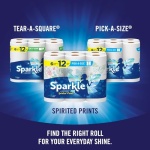 Sparkle Pick-A-Size Paper Towels, Spirited Prints, 6 Double Rolls = 12 Regular Rolls, Everyday Value Paper Towel With Full And Half Sheets - Image 7
