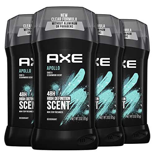 51JlhJDMcnL.jpg AXE Apollo Deodorant Stick For Long Lasting Odor Protection, Sage And Cedarwood Men's Deo, Aluminum Free 3oz 4 Count - Image 1