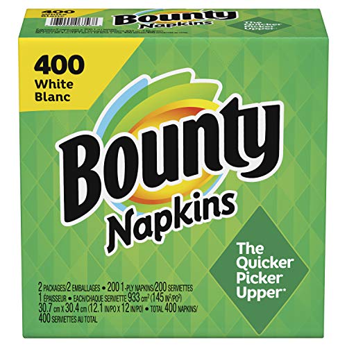 Version 1.0.0 Bounty Paper Napkins, White, 1 Pack, 400 Sheets per Pack - Image 1