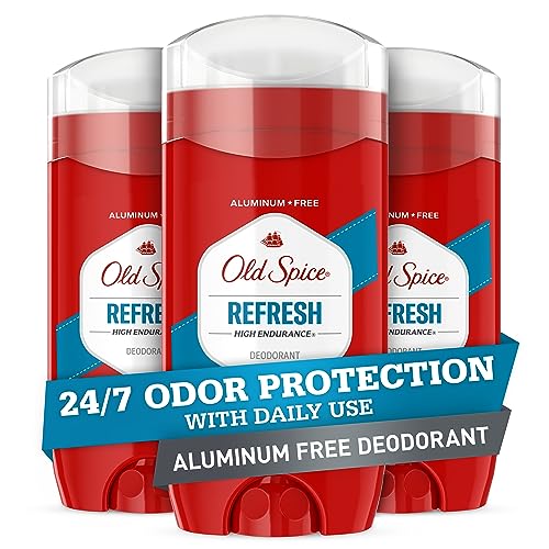 51uTiwhR6kL.jpg Old Spice Aluminum Free Deodorant for Men, Refresh, 3 oz each, Pack of 3 - Image 1