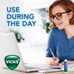 Vicks VapoInhaler, On-the-Go Portable Nasal Inhaler, Non-Medicated, With Refreshing Vicks Vapors, Menthol Scent , 2 Scented Sticks - Image 5