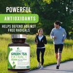 Green Tea Extract Capsules 1000mg 98% Standardized EGCG - 3X Strength for Natural Energy - Heart Support with Polyphenols - Gentle Caffeine - 240 Capsules - Image 5