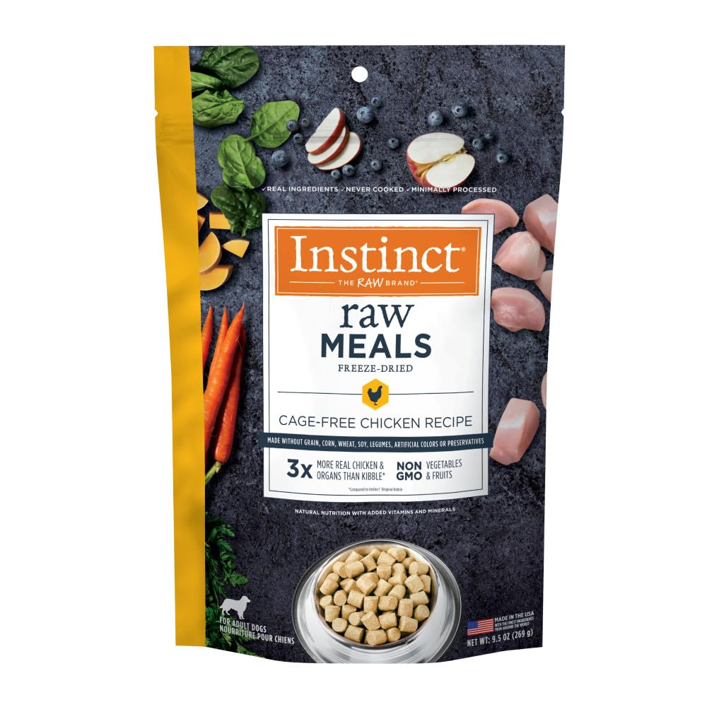 Instinct Raw Meals Freeze-Dried Chicken Dog Food, 9.5 oz. Bag